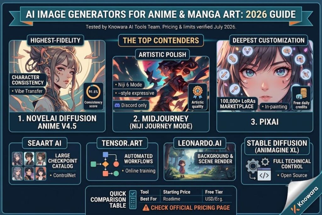 Best AI Image Generators for Anime & Manga Art