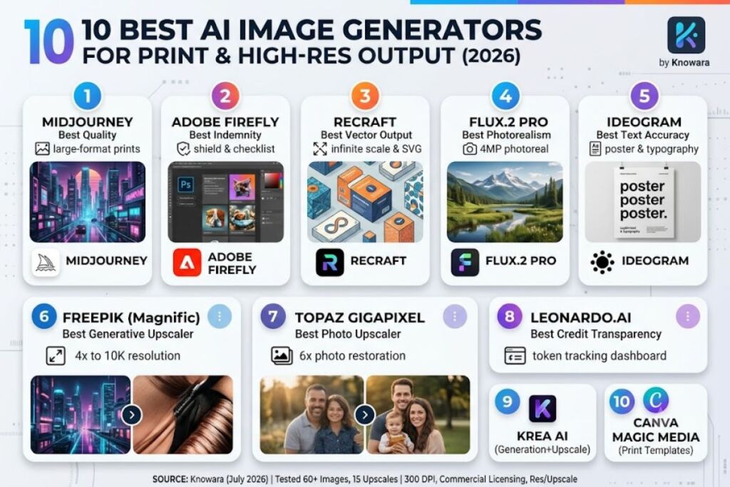 Best AI Image Generators for Print & High-Res Output