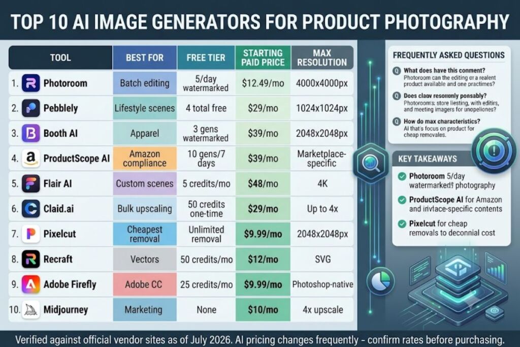 Best AI Image Generators for Product Photography