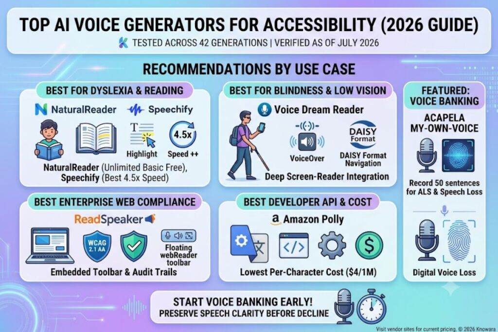 Best AI Voice Generators for Accessibility