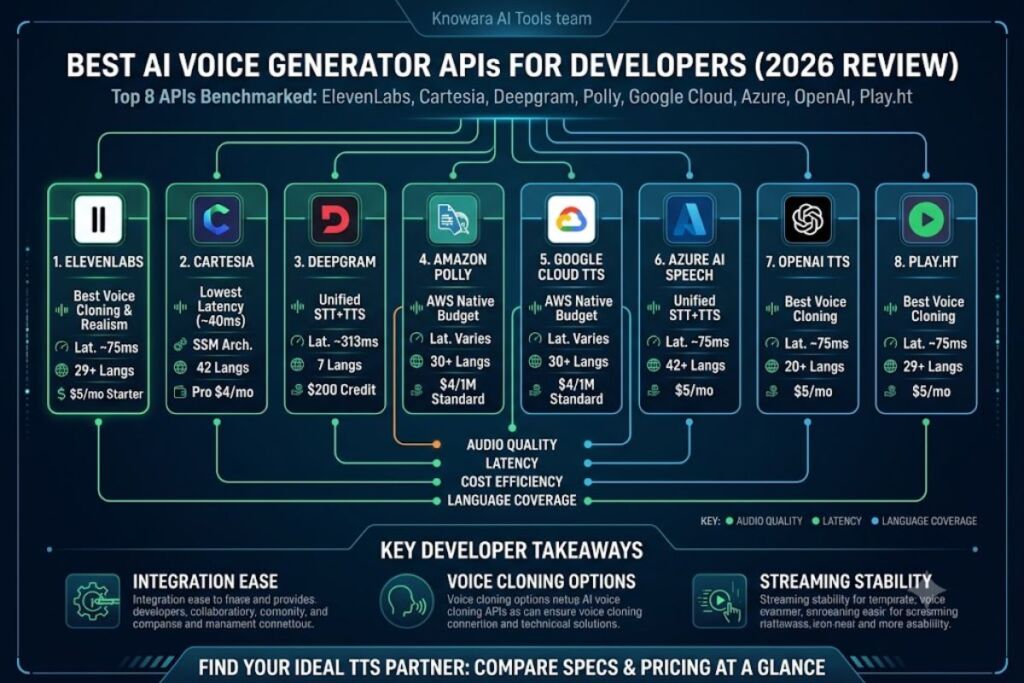 Best AI Voice Generators for Developers (APISDK)