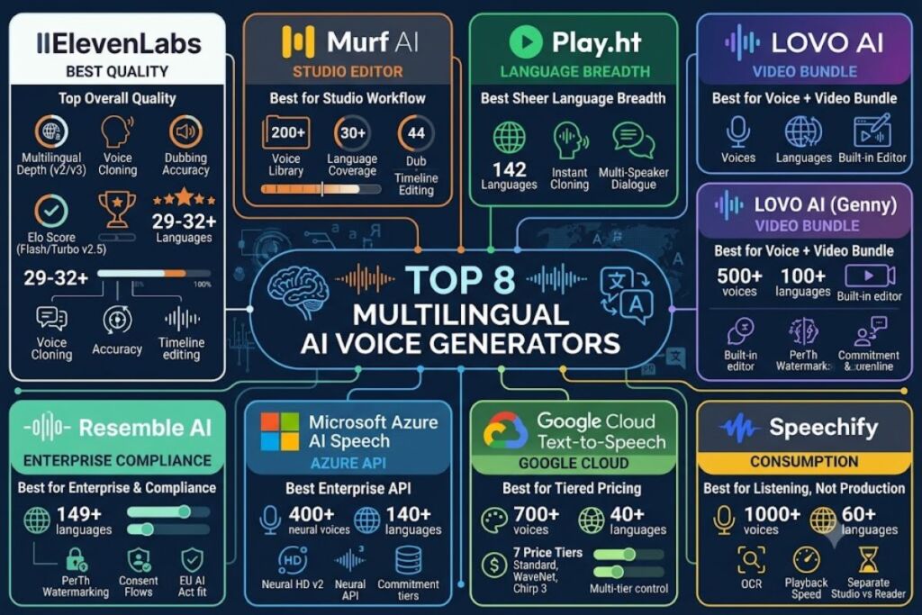 Best AI Voice Generators for Multilingual Content