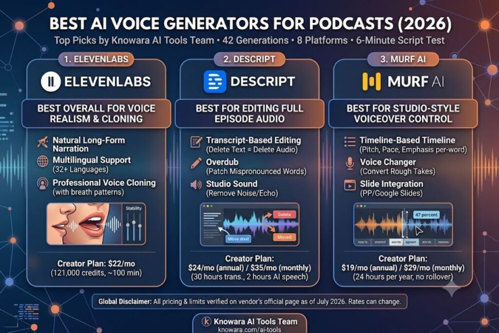 Best AI Voice Generators for Podcasts