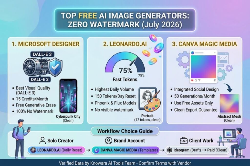 Best Free AI Image Generators (No Watermark)