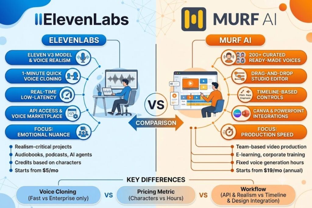 ElevenLabs vs Murf AI
