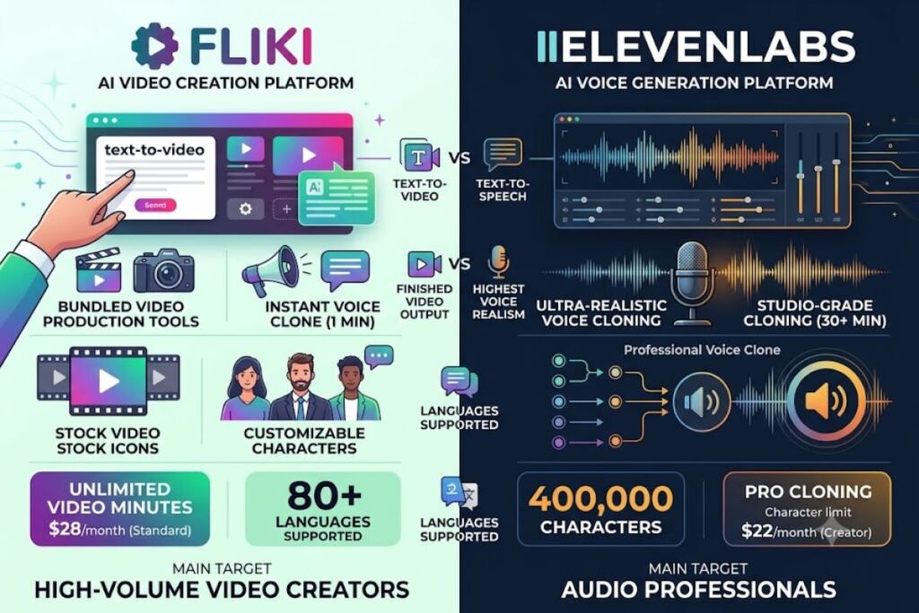 Fliki vs ElevenLabs