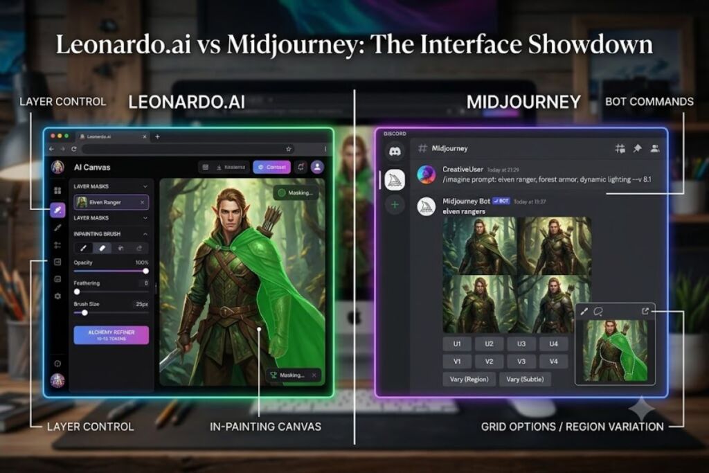 Leonardo.ai vs Midjourney