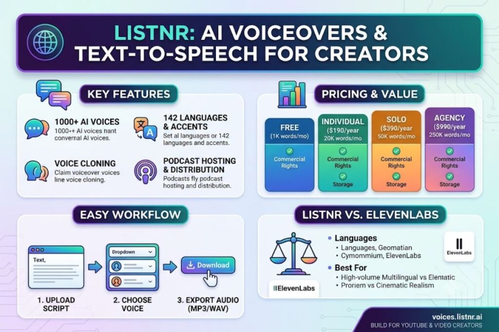 Listnr Review The AI Voice Generator for YouTube Creators in 2026