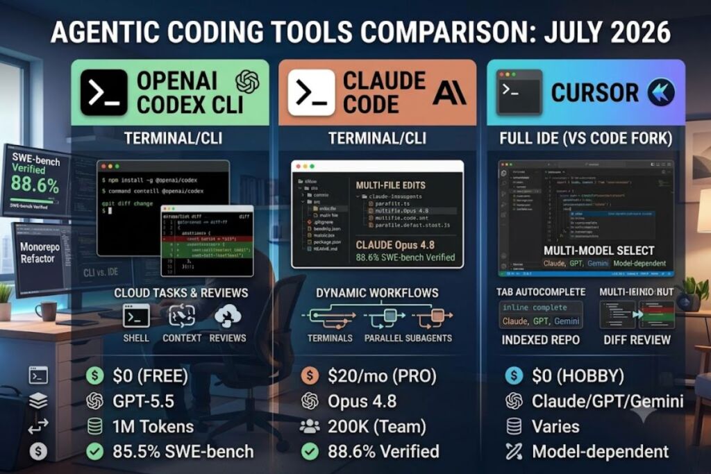OpenAI Codex CLI vs Claude Code vs Cursor