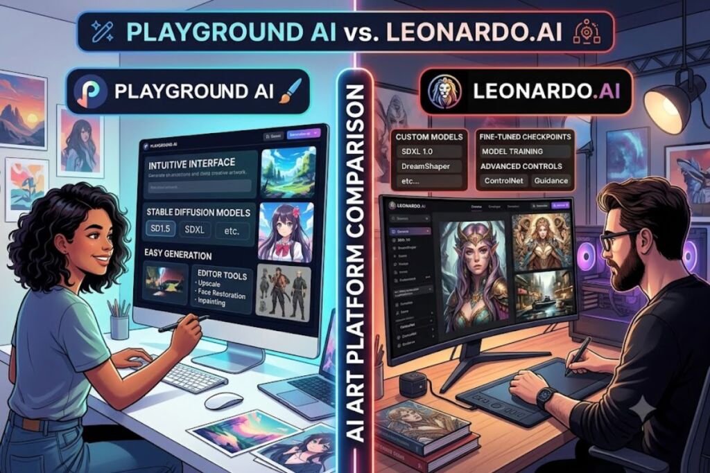 Playground AI vs Leonardo.ai
