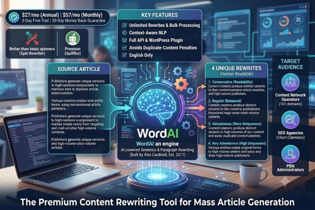 WordAI Review Bulk Content Spinning for Publishers, Tested