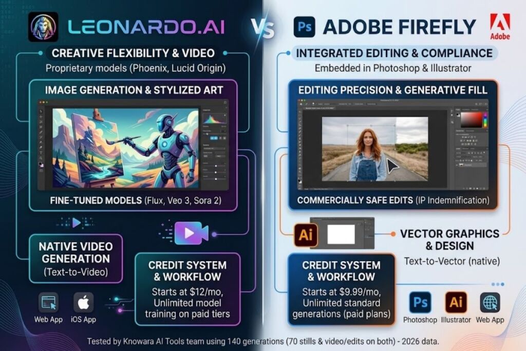 Leonardo.ai vs Adobe Firefly Which AI Image Tool Wins in 2026