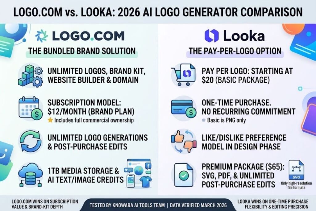 Logo.com vs Looka Which AI Logo Maker Wins in 2026
