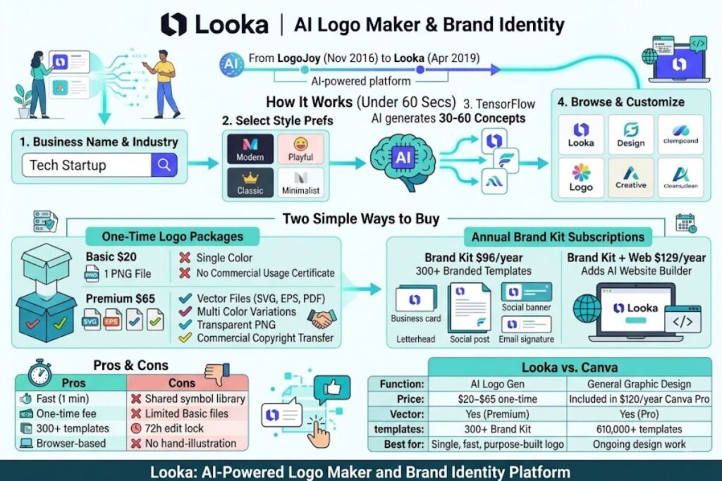 Looka Review 2026 AI Logo Maker Pricing, Features, and Real Limitations