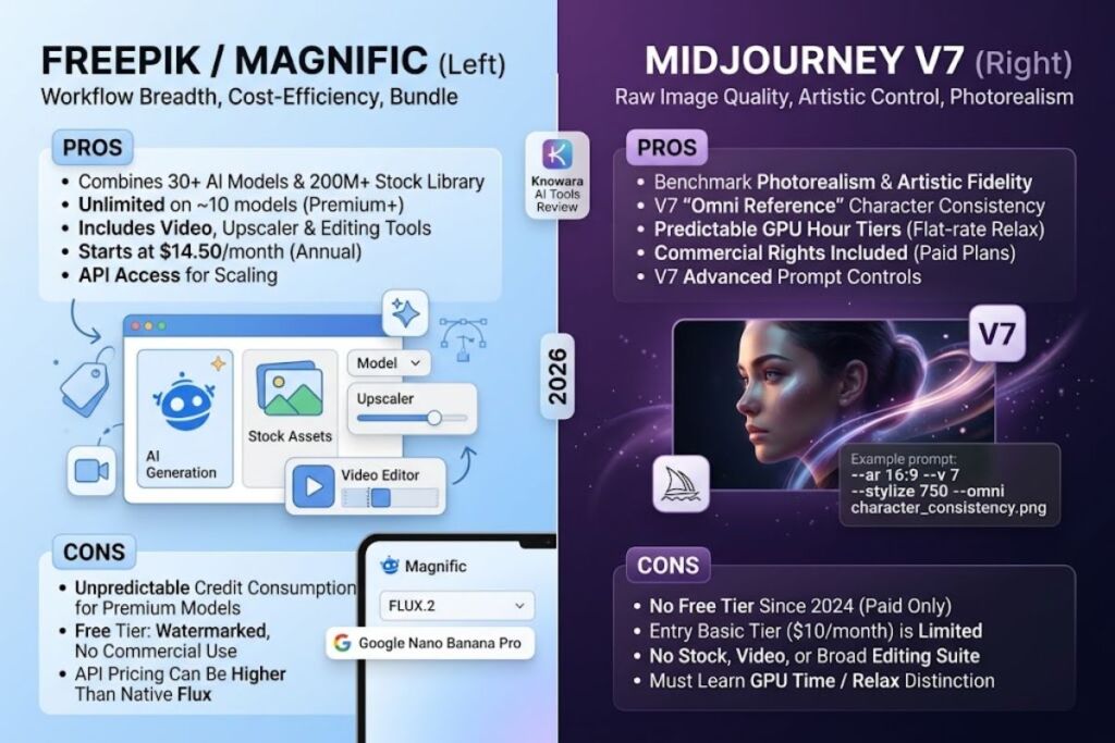 Freepik vs Midjourney Which AI Image Generator Wins in 2026
