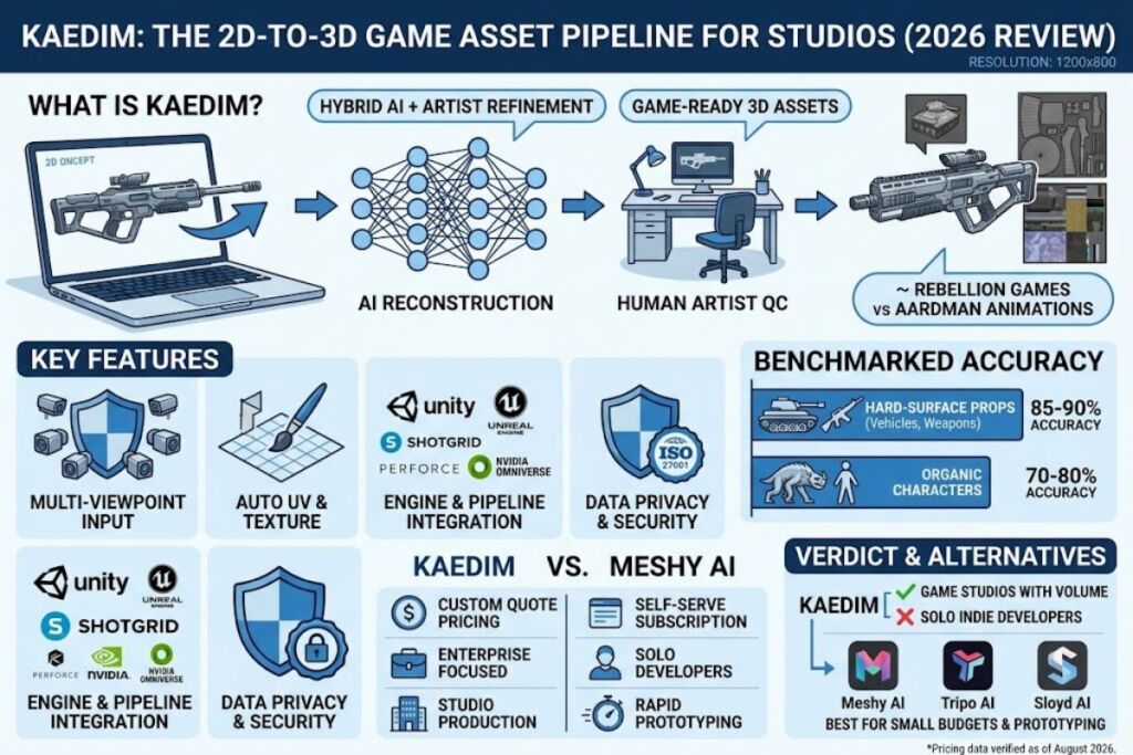 Kaedim Review 2026 AI 2D-to-3D Game Asset Generator Tested